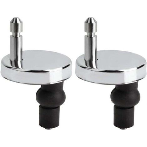 Lot de 2 Fixation Abattant WC Universelles Abattant de Toilettes à Charnière Couvercle de Toilettes Abattant Fixations Abattant de Toilettes Remplacement Fixation pour Siège de WC Abattant WC Fix, (1/5)
