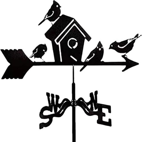 Weather vane, Metal weather vane, Garden weather vane, Wind direction indicator, Outdoor garden weather vane (1/4)