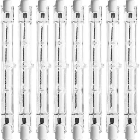 8 Pièces Ampoule Halogène R7s, Ampoule Halogene R7s 118mm 500w pour L’éclairage De Maison,Travail, Lampadaire etc (1/5)