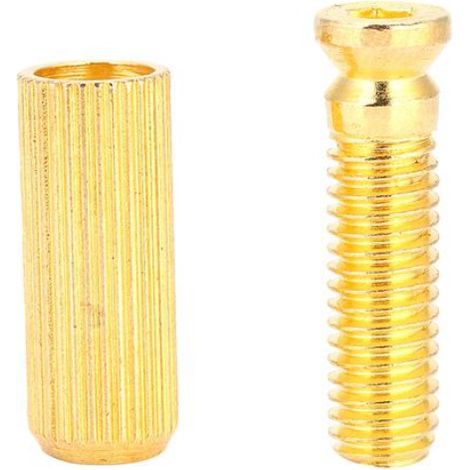 Tbest Goujon d'ancrage trémolo 2 Pcs 8mm Adjustable Electric Guitar Tremolo Bridge Studs et Anchors For instruments pieces Or (1/4)