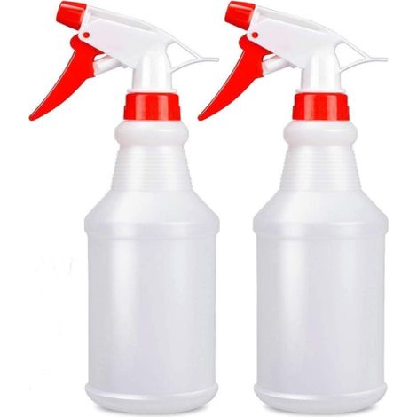 Botellas pulverizadoras vacías (500 ml/paquete de 2) - Botellas pulverizadoras ajustables para soluciones de limpieza - Sin fugas ni obstrucciones (1/4)