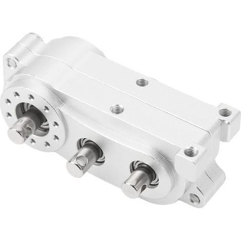 Boîte de Transfert Usinée CNC à 2 Vitesses pour Voiture RC/10, Empattement de 313mm, Pièces en Aluminium anodisé (Silver) (1/4)