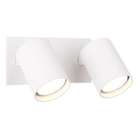 Applique murale moderne blanche 2 spots GU10 Maxlight