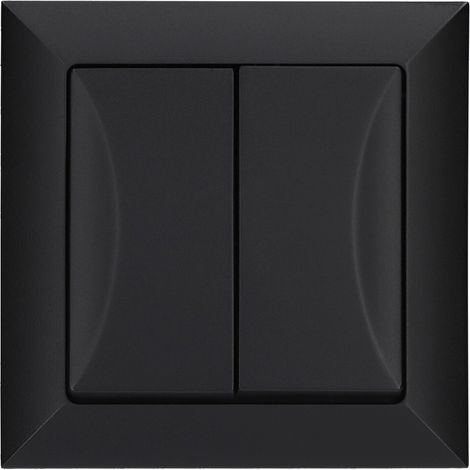 Interrupteur encastré pour volet roulant, Pola noir, 33139