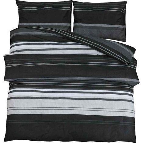 Maison Exclusive - Set Copripiumino Nero e Bianco 200x200 cm in Cotone