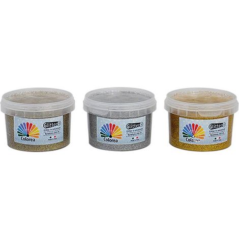 GLITTER PRISMATICI PER DECORAZIONI ml.250 - color argento