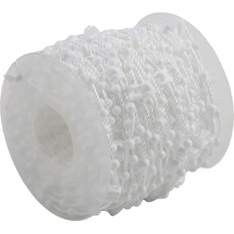 10m, 20m Vertical Blind Bottom Chain - Replacement Cord for Roman Blinds - White Plastic Pull Chain with Connectors for Window Blind Repair (20m) (1/5)