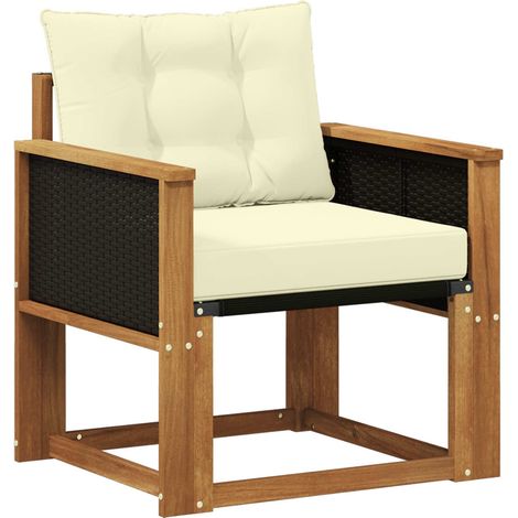 Maison Exclusive - Outdoor Mittelsofa Massivholz Akazie Natur