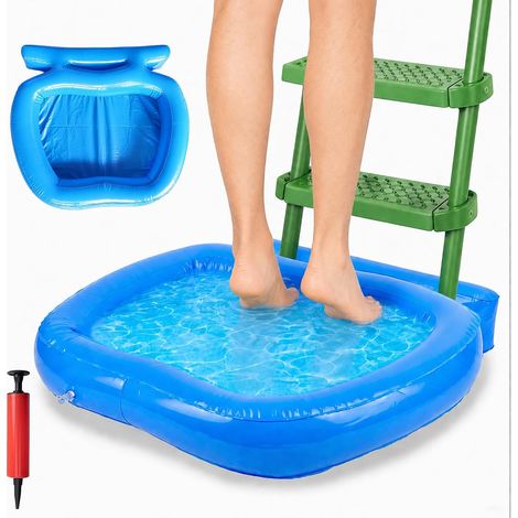 Inflatable Pool with Ball Pump, PVC Foot Tray for Beaches, Camping, Travel, Parties (57 x 52 cm) (1/5)