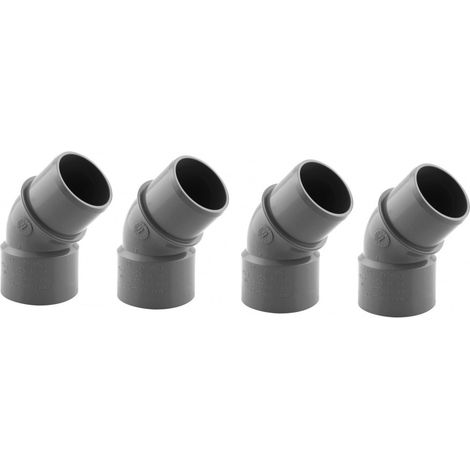 4 coudes PVC évacuation ø 32 mm, 45° M-F - jardiboutique (1/2)