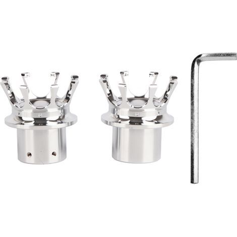 Cachet Couronne Distinctif Embouts d'Axe Avant en Alliage d'Aluminium CNC pour Moto Customisée Chrome (1/5)