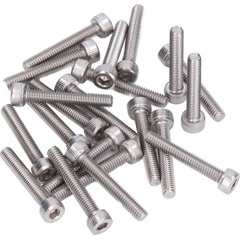 M4-Befestigungsschrauben aus verzinktem Stahl, Sechskantkopf, 50 Stück pro Packung für mechanische Montage, Formenklemmung und Ersatzteile (1/5)