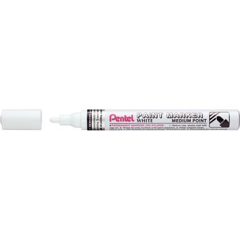 Marqueur à huile Pentel MMP10-W rond blanc, boîtier en aluminium