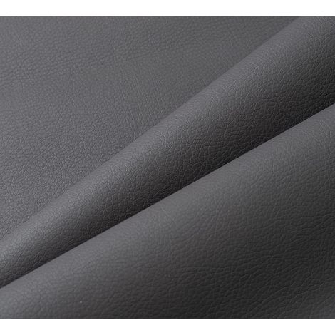 Similpelle Grigio Scuro per Rivestimento e Decorazione – 100 x 140 cm – Tessuto in Similpelle Morbida per Divani, Sedie, Casa, Abbigliamento, Accessori, Oggetti – [Non Adesivo] Grigio Scuro