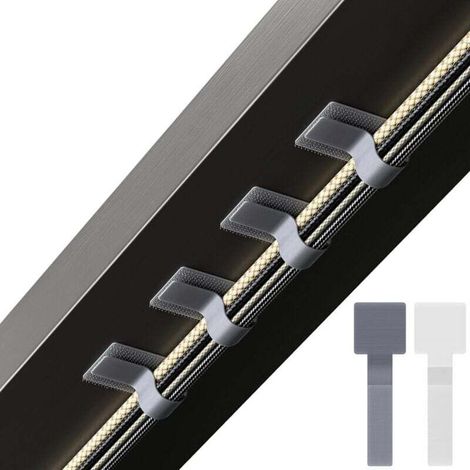 Klett-Kabelbinder, selbstklebende Kabelclips, selbstklebende Kabelorganisatoren, Kabelbinder, Zubehör für Büro und Haushalt, 40er-Packung