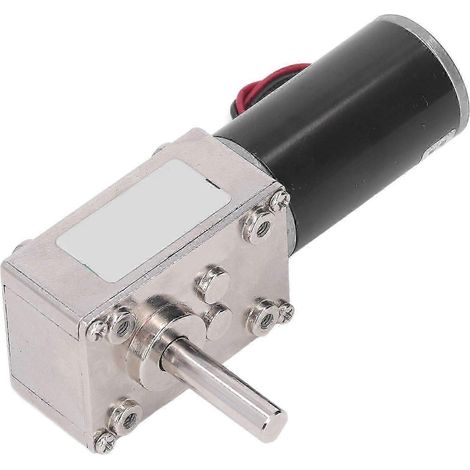 Moteur à engrenages à vis sans fin DC 24V 18W, vitesse réglable 0-10 tr/min, auto-bloquant, résistant à l'usure, pour applications industrielles et automatismes. (1/5)