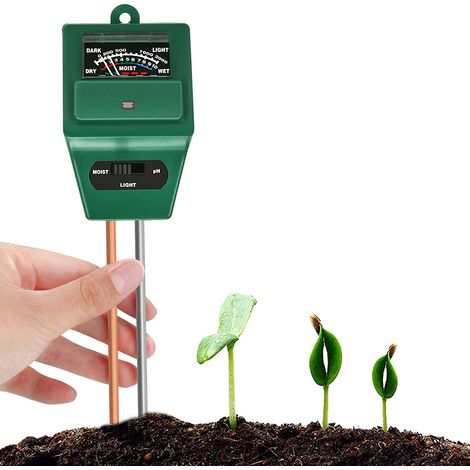 3 in 1 Soil Tester, Fixed pH, Light and Acidity pH Tester, Soil Moisture Tester Sensor Kit, for Flowers/Grass/Plants/Garden/Farm/Lawn (No Battery Needed) (1/5)