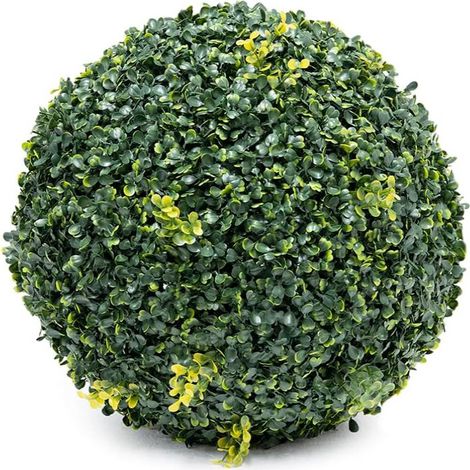 Sfera Erba Sempreverde Palla Decorativa Verde Artificiale Esterno Interno, misuraDiametro 28cmcoloreVerde