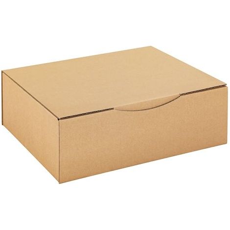 Boîte postale kraft brun simple cannelure H 10 x L 24 x P 30 cm - Lot de 50