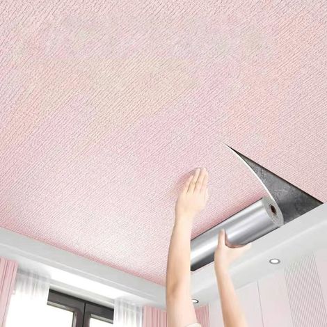 2 Rouleaux 50 cm 5 m Carreaux de Plafond Auto-adhésifs, revêtement de Plafond, Papier Peint décoratif, pour la décoration de la Cuisine (1/5)