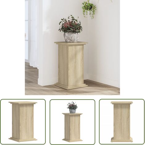 vidaXL Support pour plantes chêne sonoma 33x33x60 cm bois d'ingénierie (1/5)