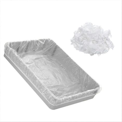 50 pièces cage Liners, Clear plastique Rabbits cage Liner sac, universel Toilet Film pour Bunny, Hamster (1/5)