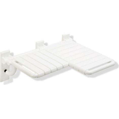 HEWI 801.51US320R 84 Siège rabattable de douche, en L (USA), re (1/2)