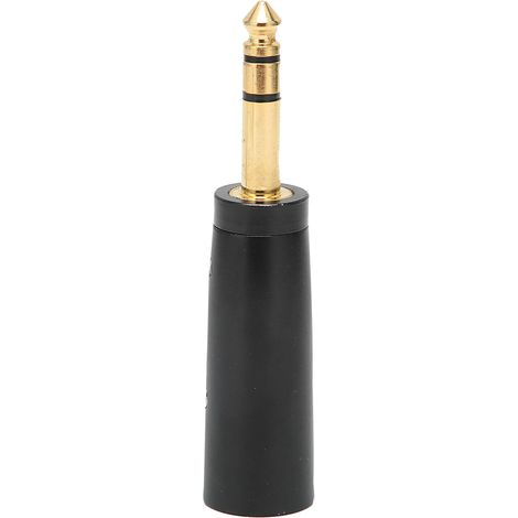 Adaptateur Mâle 6,35mm Stéréo vers XLR Mâle pour Câble Audio Guitare Micro Interface Noir Doré (1/5)