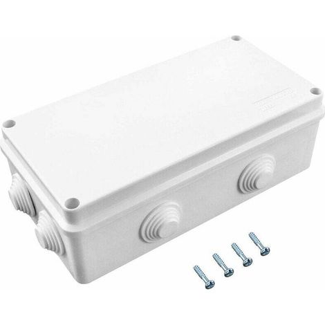 UlisemBoite de derivation, IP65 en plastique ABS, etanche exterieur, Blanc, 200 x 100 x 70 mm