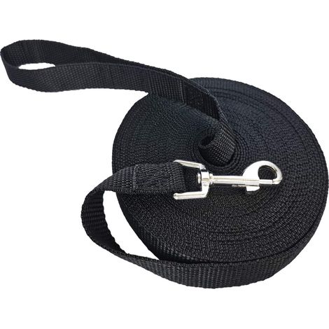 Laisse noire pour chien de 5 m, idéale pour l'éducation canine et les chiens de toutes tailles. Convient aux chiens de toutes tailles. (1/4)
