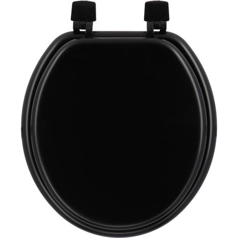 Wc-deckel mdf 17 zoll kunststoffbefestigungen - schwarz - Tendance