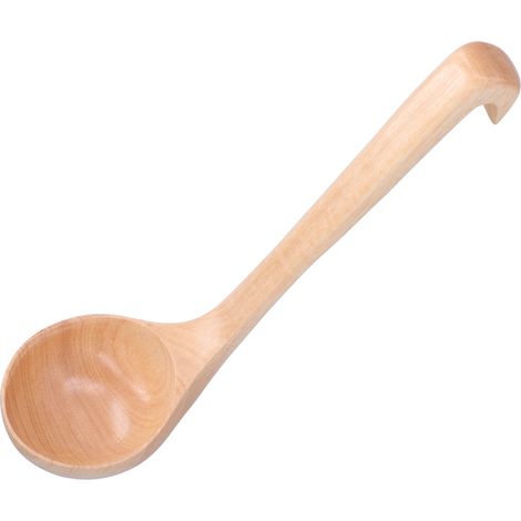 Cuillère à soupe à long manche avec crochet, grande cuillère à potage en inox, idéale pour bouillie et fondue chinoise, ustensile de cuisine pratique (1/5)