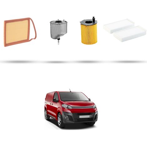 Kit tagliando 4 filtri compatibile con Citroen Jumpy III 1.6 Blue Hdi 66kw dal 2018 (1/5)