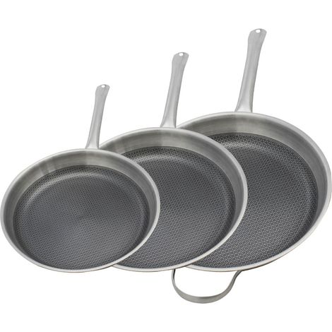 Lot de 3 Poêles Elo Relief Solutions 24, 28 et 32 cm sans PFAS (1/5)
