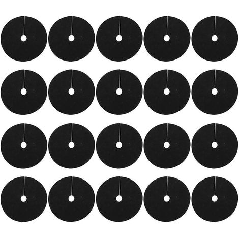 Lot de 20 anneaux de protection anti-herbes en tissu non tissé pour arbres-15.00X15.00X0.10CM-Black (1/4)