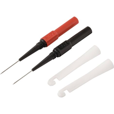VOLTCRAFT MMS-130 CELLULE DE MESURE AIGUILLE DE MESURE 0,7 MM DE DIAMÈTRE ENFICHABLE 4 MM,NOIR, ROUGE 3 A PAIRE (1/5)