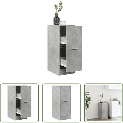 vidaXL Holzwerkstoff - Apothekerschrank Betongrau 30x41x77,5 cm Holzwerkstoff (1/5)