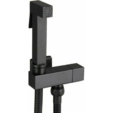 Tigrezy Shower and Toilet Set, Black Brass Hand Shower, Wall-Mounted Bidet, Complete Hygiene Set, G1/2 (1/5)