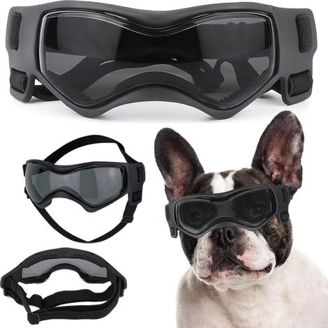 Gafas de sol para perros con montura suave y protección UV gafas de seguridad para perros con visera solar ajustable para mascotas. (1/5)