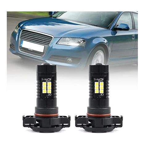 Led DRL Feux de stationnement diurnes Ampoules A3 8P 2008 2009 2010 2011 2012 5202 PS24W PS19W 5201 H16 Blanc LED Lumières du jour DLR Lampe de ville Ampoules Phares (1/5)