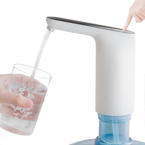 Distributeur d'eau en bouteille, pompe à eau électrique intégrée avec batterie rechargeable 1200 mAh, interrupteur tactile USB, pompe à eau automatique pour la maison et le bureau (1/5)