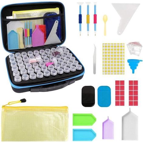 Boite de rangement - Diamond Painting - 60 Compartiments - Nylon - Mixte - Adulte (1/4)