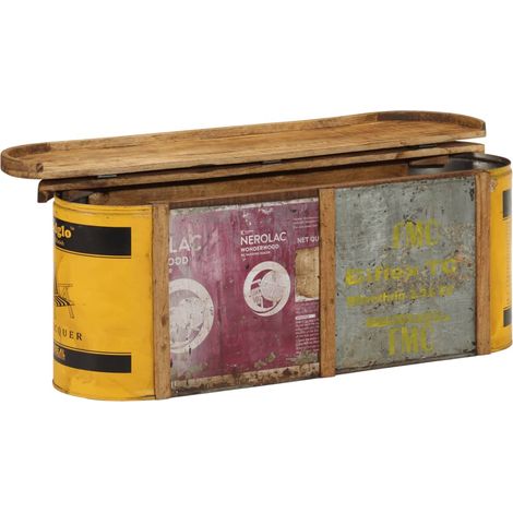 Maison Exclusive - Panca Portaoggetti/Credenza 120x30x40cm Legno Massello Recupero (1/5)