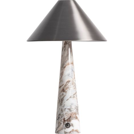 Lampe à poser en marbre et laiton noir (1/3)