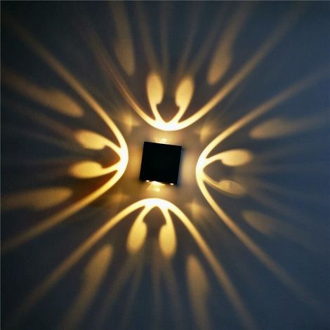 VURAHOME – Schlichte Doppelwandleuchte, Flurleuchte, LED-Lampe, Nachttischlampe, Schlafzimmerlampe, Aluminiumlampe, kreative Innenleuchte, Aufputzmontage, 3-W-Schmetterlingswandleuchte (1/5)