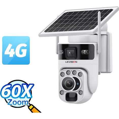 Cámara de vigilancia, resolución de 12 MP, zoom óptico de 60x, versión 4G con zoom de 60x. (1/2)