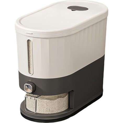 Rice storage box, food-grade rice storage container, ultra-thin push-button type, rice storage tank, flour tank, kitchen pressed rice bin (1/5)