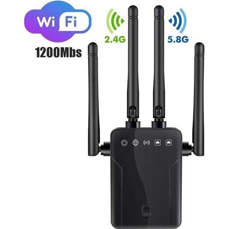 M 95B Wi-Fi Repeater für Zuhause und Büro: 300m Signalverstärker, 4-Antennen-Router, 100-240V. (1/5)
