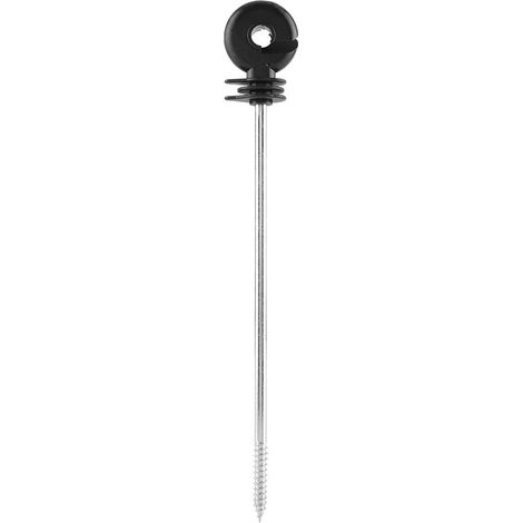 Isolateurs de Clôture Électrique, 100 Pièces de Clous de Fil de Clôture Électrique en Fer de Protection, Kit de Clôture Électrique À Vis Longue Distance pour Poteau en Bois (1/5)