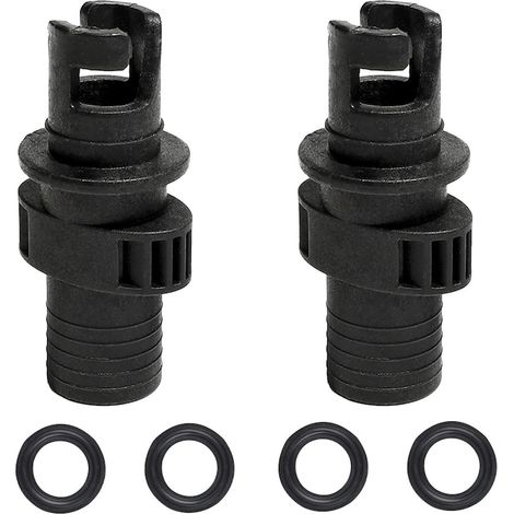 Lot de 2 adaptateurs de pompe à air noirs, raccords de gonflage pour pompe et équipements pneumatiques (1/5)